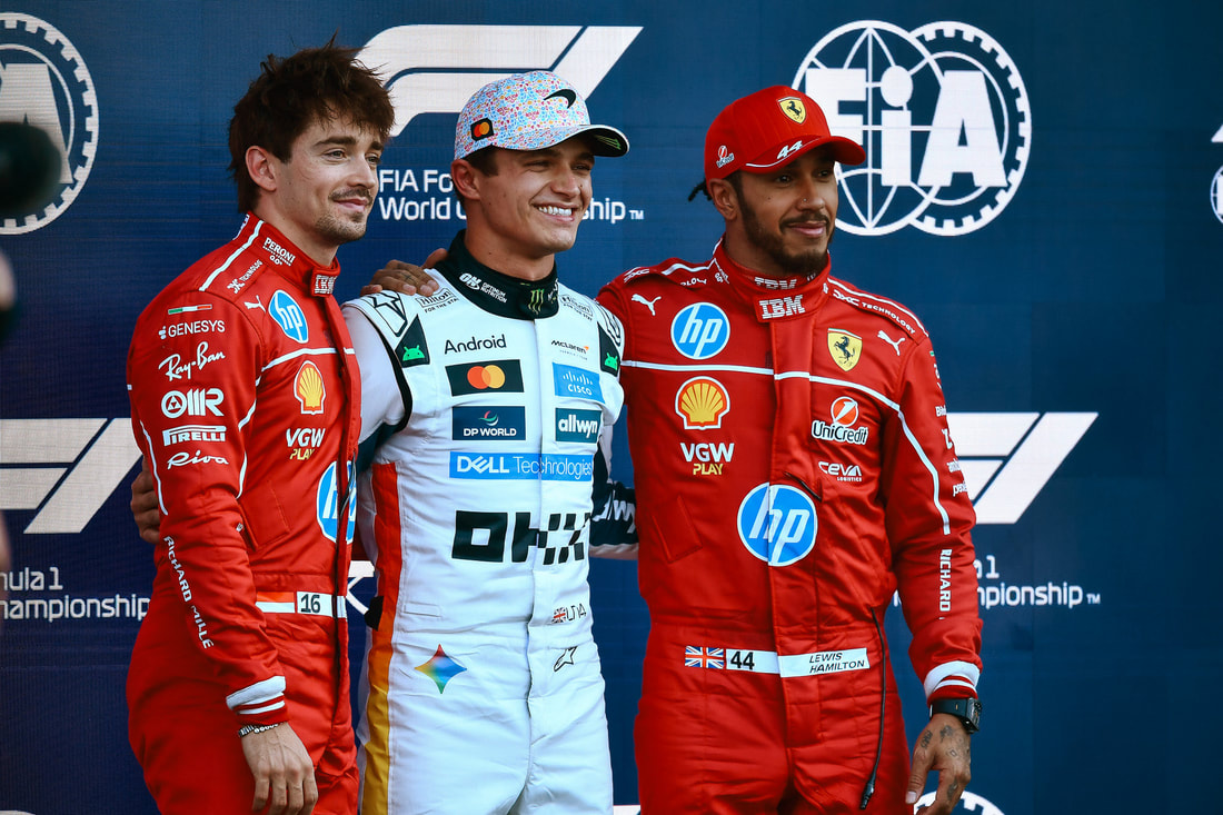 El piloto británico le dio a McLaren la oportunidad de volver hacerse del dominio tras registrar el mejor tiempo; los dos Ferrari le seguirán en la parrilla de salida y Verstappen saldrá en quinto lugar